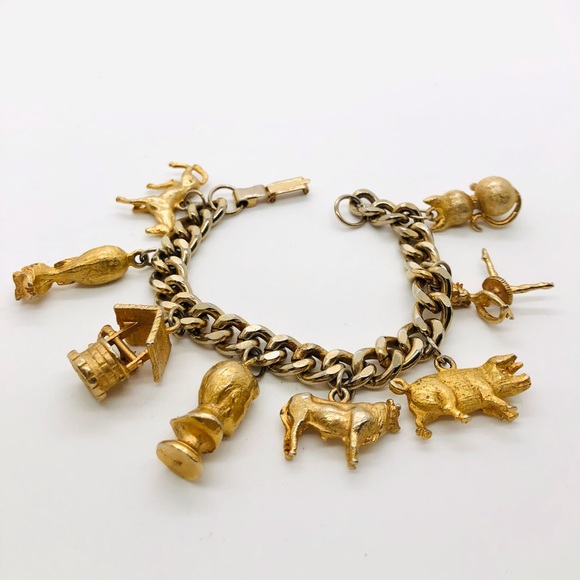 Vintage 1950’s Retro Figural Charm Bracelet - Picture 13 of 14